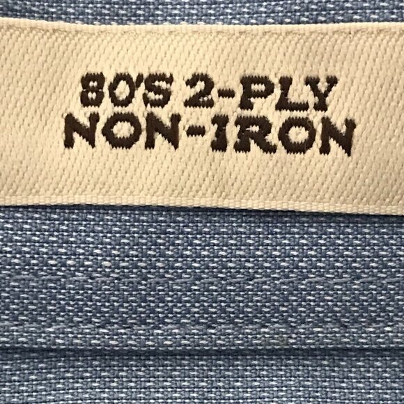 Pronto Uomo Men Light Blue 80s 2 Ply Non Iron Long Sleeve Button Up Shirt - Picture 7 of 12
